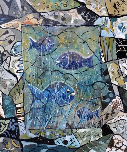 Abstract sealife van Pol Ledent, Schilderij te koop op Singulart
