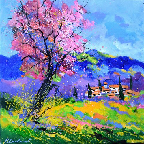 Pink spring in Provence by Pol Ledent, 회화 for Sale on Singulart