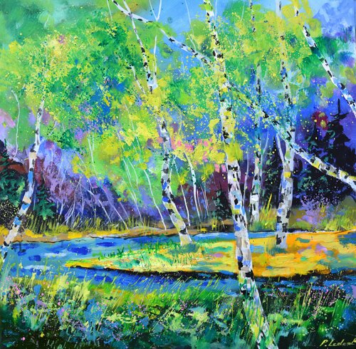 Aspen trees 7724 von Pol Ledent, Malerei kaufen auf Singulart