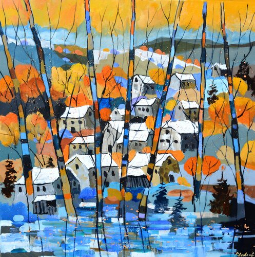 Quiet autumn 7724 van Pol Ledent, Schilderij te koop op Singulart