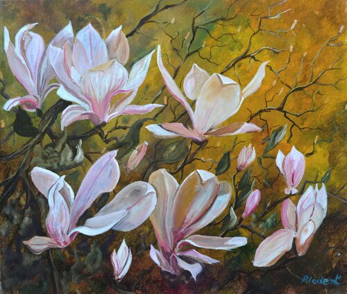 Magnolias von Pol Ledent, Malerei kaufen auf Singulart