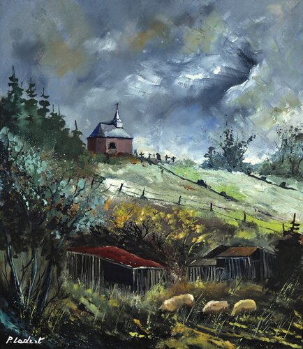 Sheep in my countryside by Pol Ledent, 회화 for Sale on Singulart