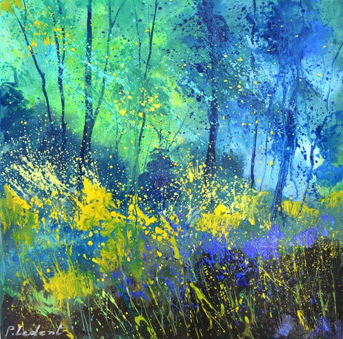 Light in the wood di Pol Ledent, Pittura in vendita su Singulart
