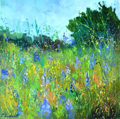 Wild flowers 4425 van Pol Ledent, Schilderij te koop op Singulart