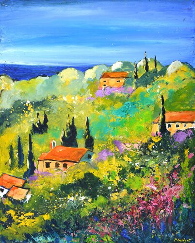 Provence Méditérannée van Pol Ledent, Schilderij te koop op Singulart