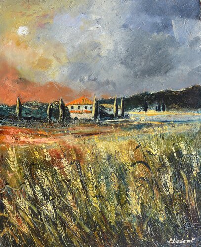 Val d'Orcia Tuscany di Pol Ledent, Pittura in vendita su Singulart