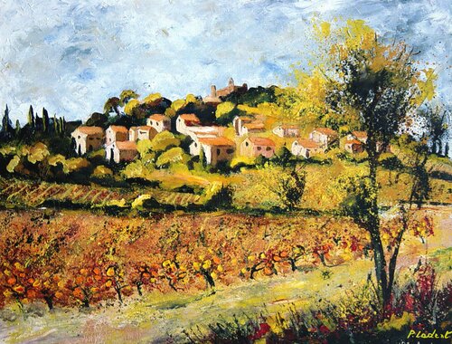 Vignes à Rasteau - Provence - Vaucluse by Pol Ledent, 회화 for Sale on Singulart