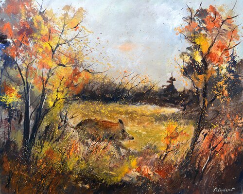 Running wild boar von Pol Ledent, Malerei kaufen auf Singulart