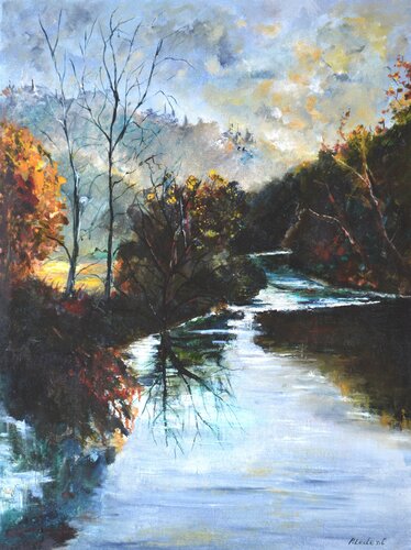 My river 6825 van Pol Ledent, Schilderij te koop op Singulart