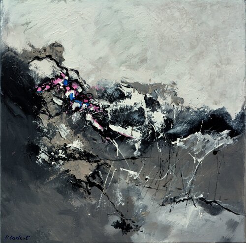 A bit of colour in the snowy mountain Pol Ledent