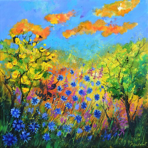 Wild summer flowers 7726 by Pol Ledent, 회화 for Sale on Singulart