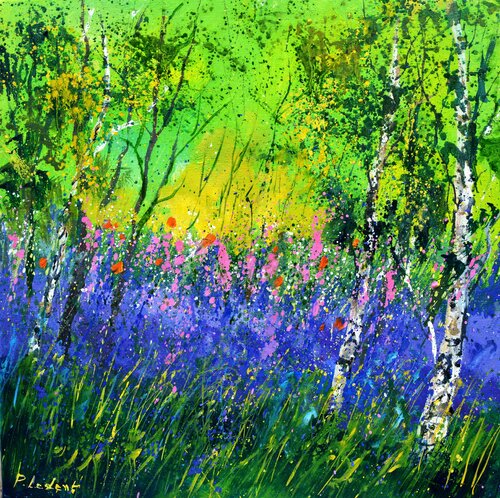 Foxgloves in a clearance von Pol Ledent, Malerei kaufen auf Singulart