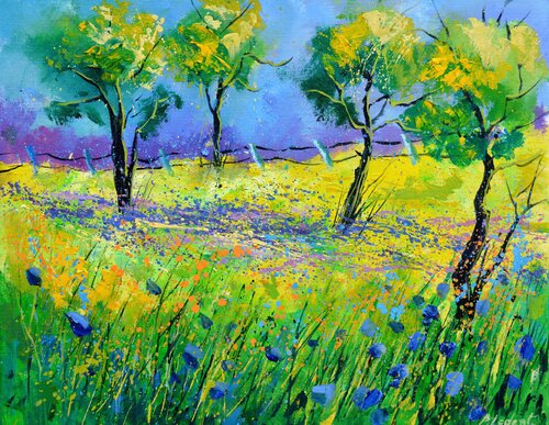 Orchard in summer - 54026 von Pol Ledent, Malerei kaufen auf Singulart