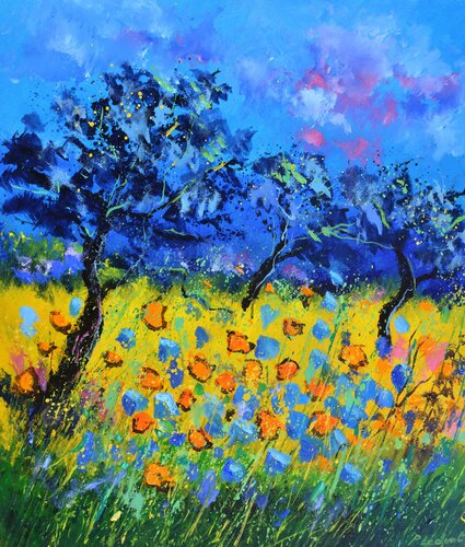Orchard in summer - 6726 von Pol Ledent, Malerei kaufen auf Singulart
