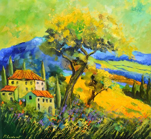 Summer in Tuscany 7726 by Pol Ledent, 회화 for Sale on Singulart