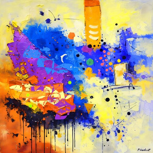Colours play on a wall von Pol Ledent, Malerei kaufen auf Singulart