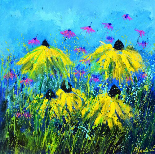 Rudbeckias von Pol Ledent, Malerei kaufen auf Singulart