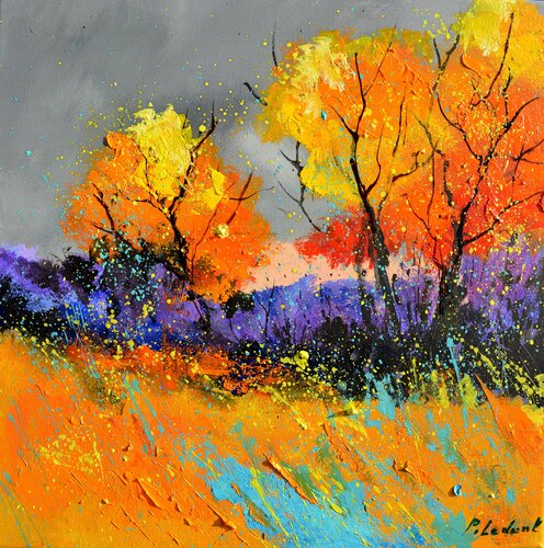 Colourful  autumn  4426 by Pol Ledent, 회화 for Sale on Singulart