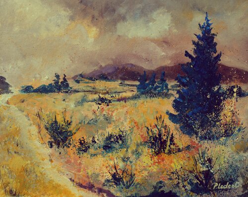 Autumnal landscape by Pol Ledent, Painting for Sale on Singulart