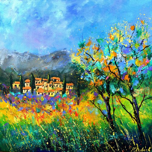 Colourful Provence by Pol Ledent, Painting for Sale on Singulart