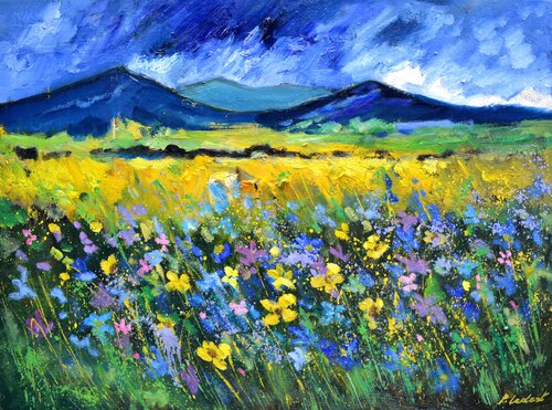 Wild flowers by Pol Ledent, Painting for Sale on Singulart