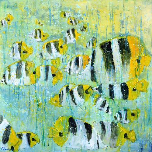 Tropical fish by Pol Ledent, 絵画 for Sale on Singulart