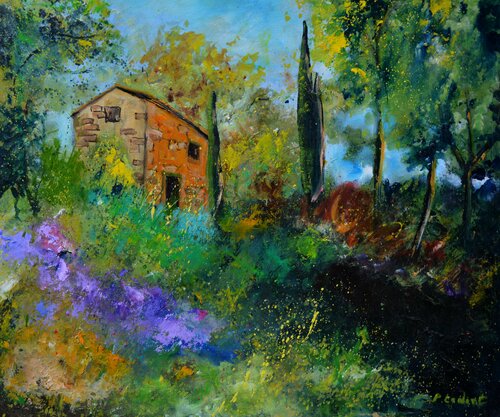 Mon cabanon fleuri by Pol Ledent, 회화 for Sale on Singulart