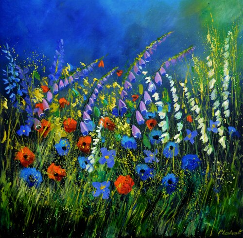 Fleurs sauvages di Pol Ledent, Pittura in vendita su Singulart