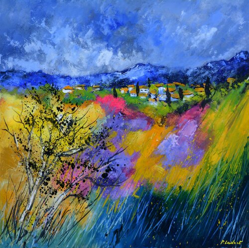 Provence abstract landscape van Pol Ledent, Schilderij te koop op Singulart