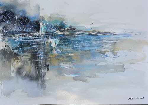 Waters- aquarelle 54024001 van Pol Ledent, Werk op papier te koop op Singulart