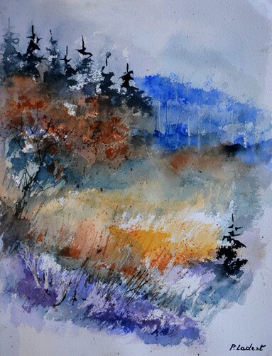 Clearing- aquarelle 612113 von Pol Ledent, Werk auf Papier kaufen auf Singulart