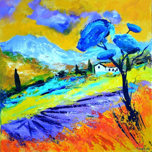 Lavender in Provence 44 di Pol Ledent, Pittura in vendita su Singulart