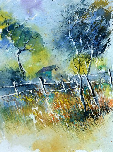 A hunter's house -  aquarelle 716062 di Pol Ledent, Opera su carta in vendita su Singulart