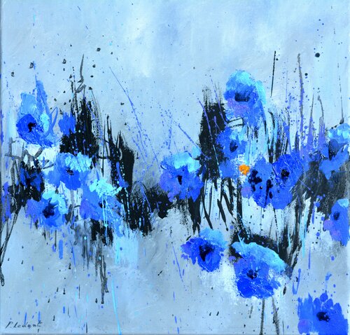 Vanishing poppies di Pol Ledent, Pittura in vendita su Singulart