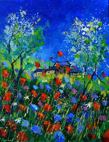 Poppies and poppies - 456002 di Pol Ledent, Pittura in vendita su Singulart
