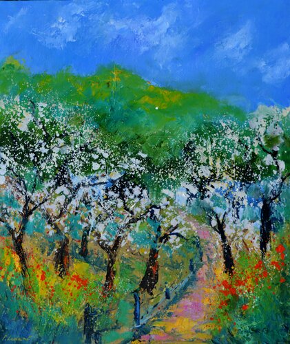 L'entrée du printemps di Pol Ledent, Pittura in vendita su Singulart