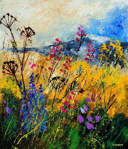 Fleurs sauvages - 67 di Pol Ledent, Pittura in vendita su Singulart