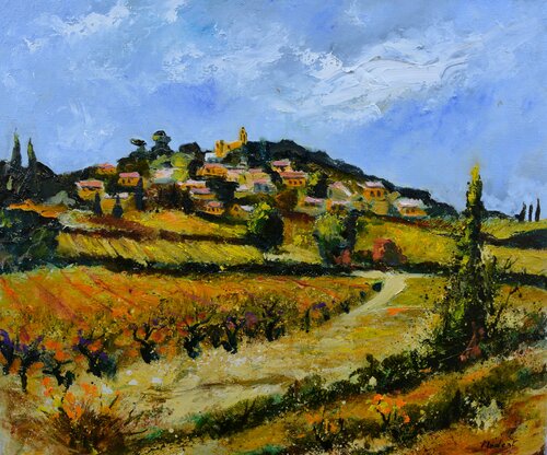 Village en Provence - Rasteau - Vaucluse van Pol Ledent, Schilderij te koop op Singulart