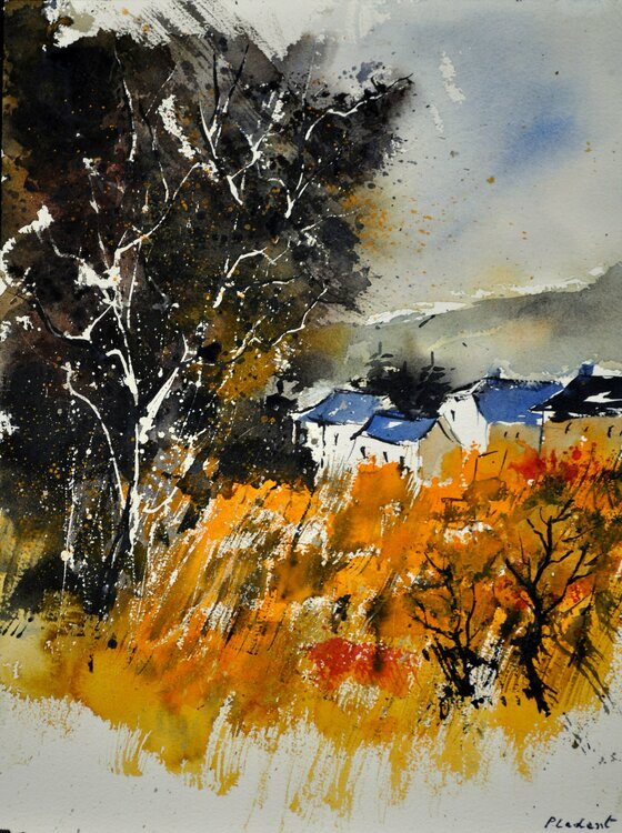 My village -watercolor 212042 Pol Ledent