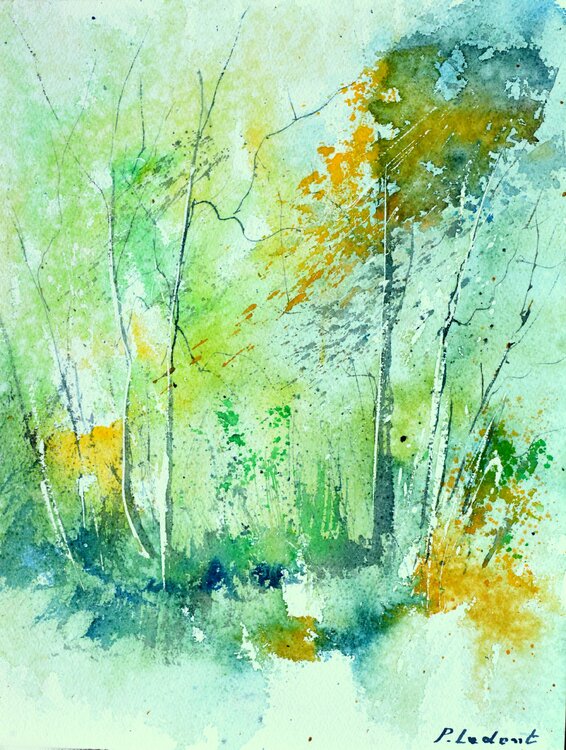 Begin of spring   - watercolor Pol Ledent