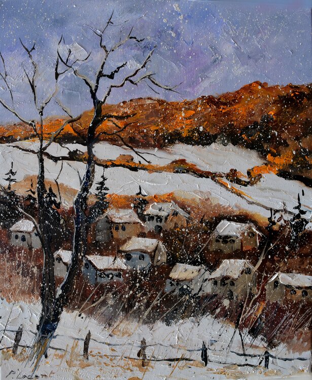 It is snowing on my countryside Pol Ledent