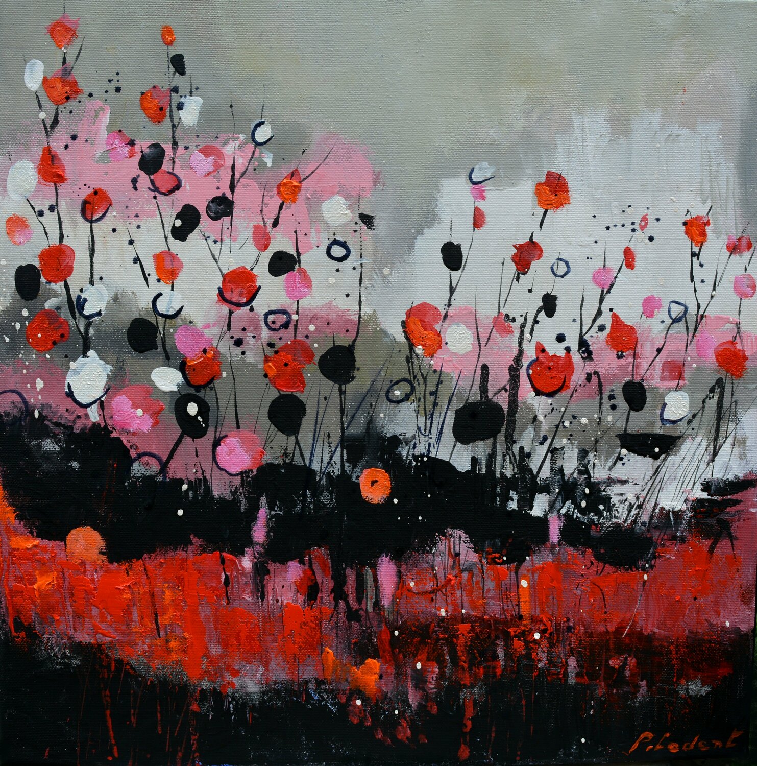 Red and black dots Pol Ledent