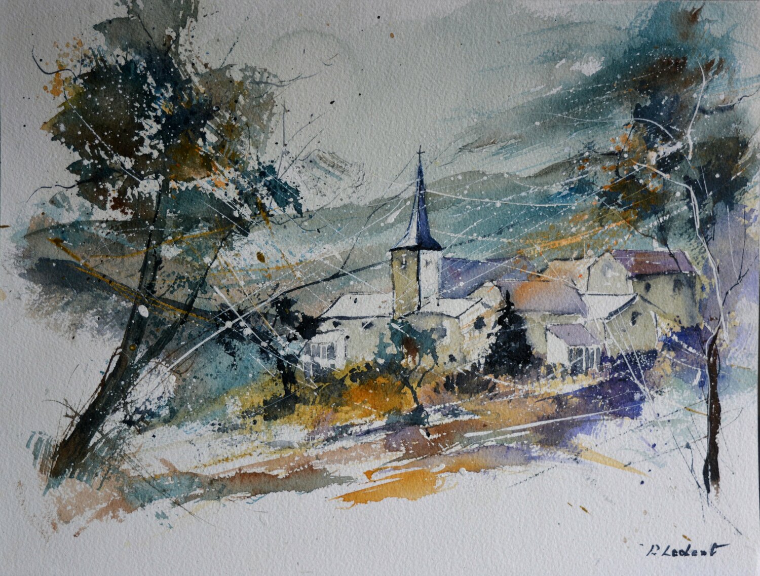 Ucimont  - watercolor Pol Ledent