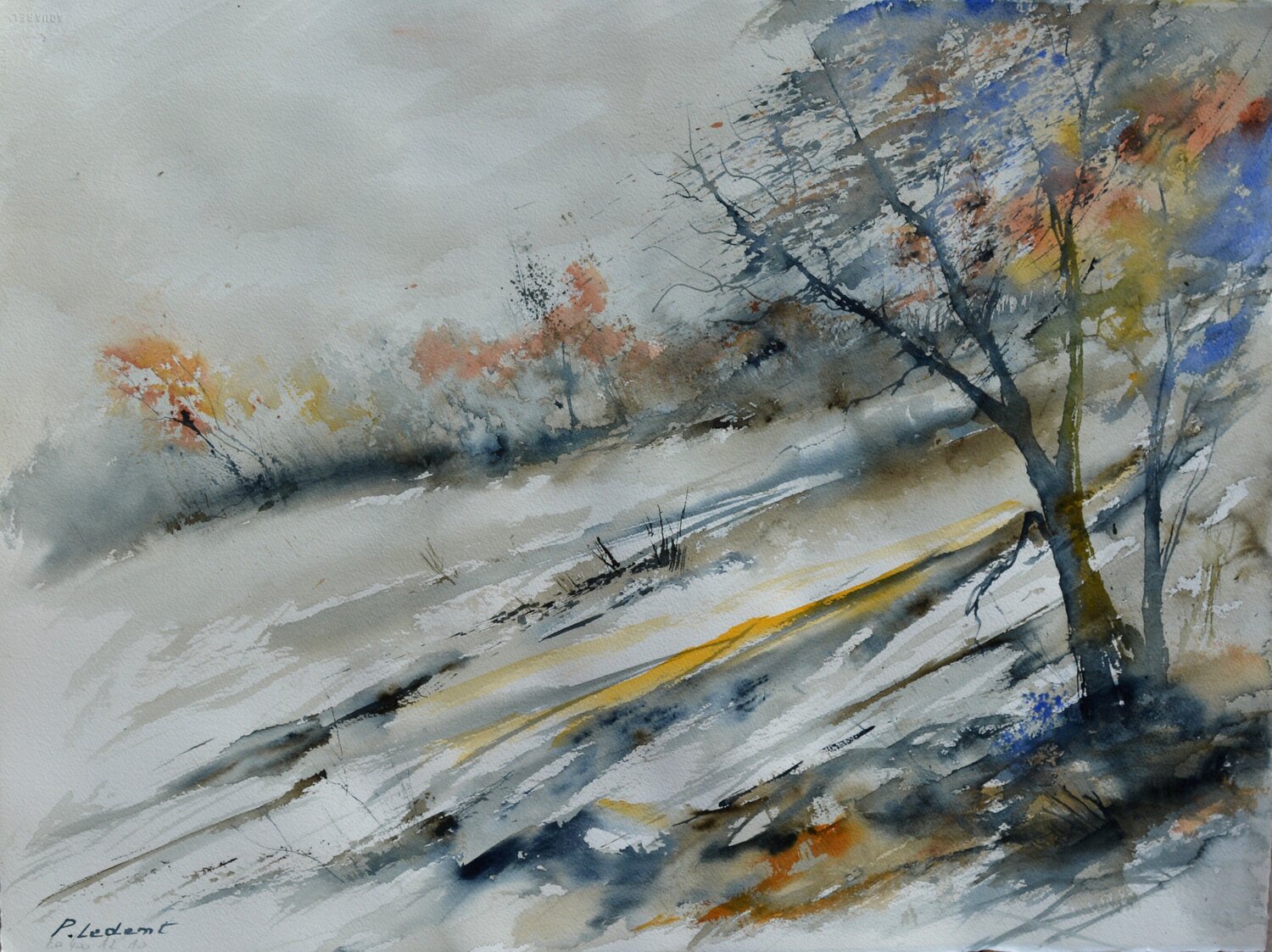 Quiet place- aquarelle 1052 Pol Ledent