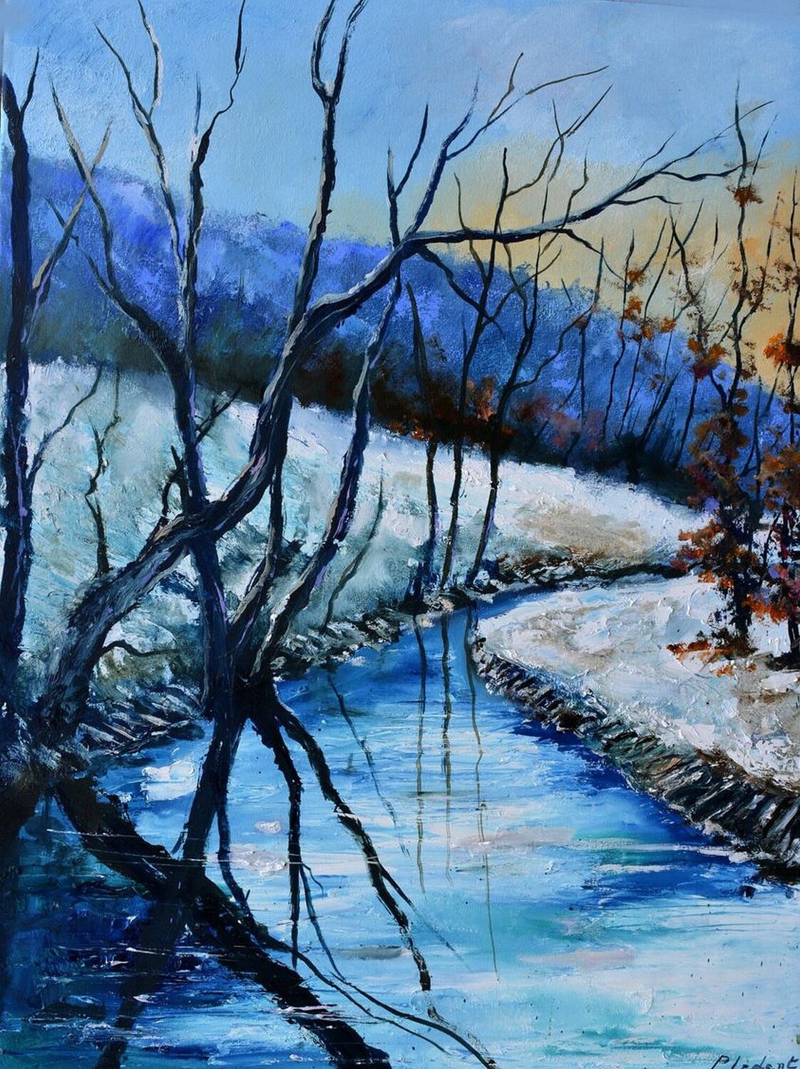River in Winter Pol Ledent
