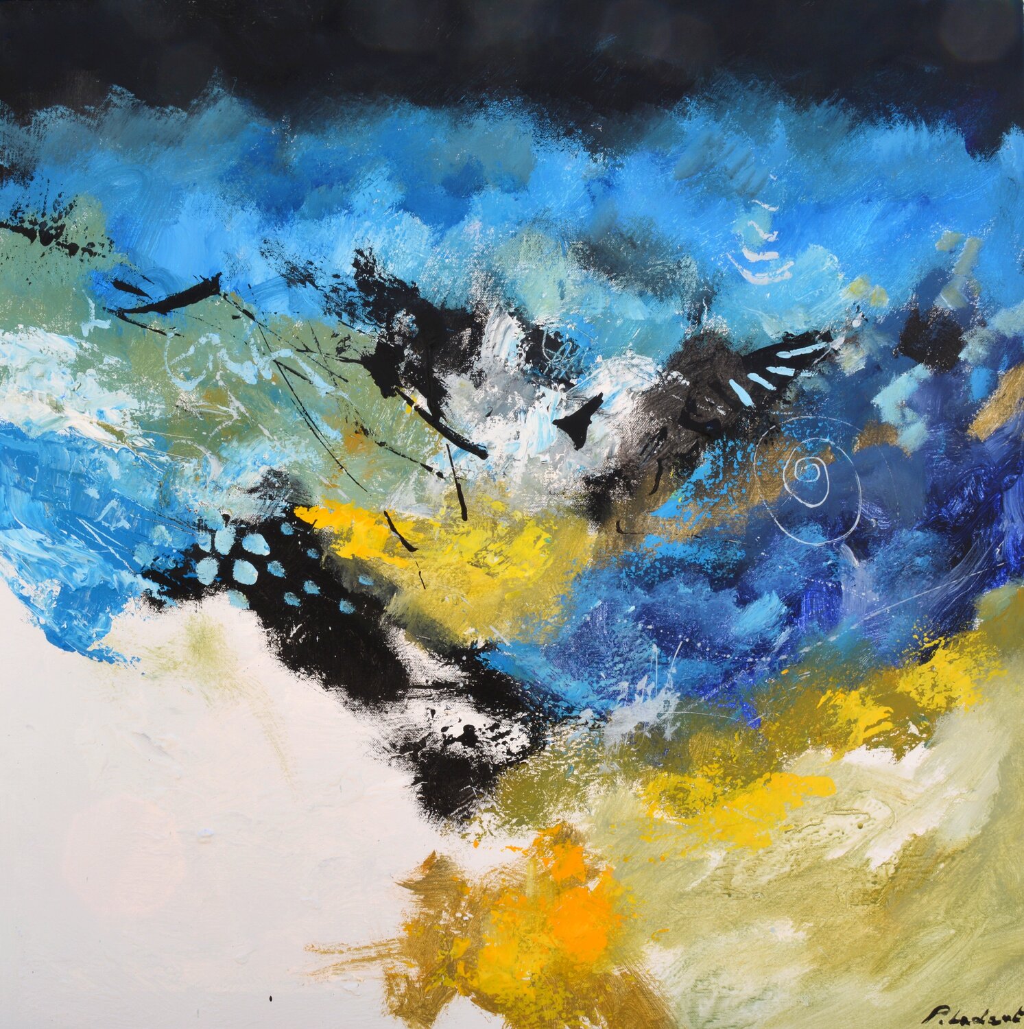 At the banquet of Chronos Pol Ledent Dipinto originale in vendita