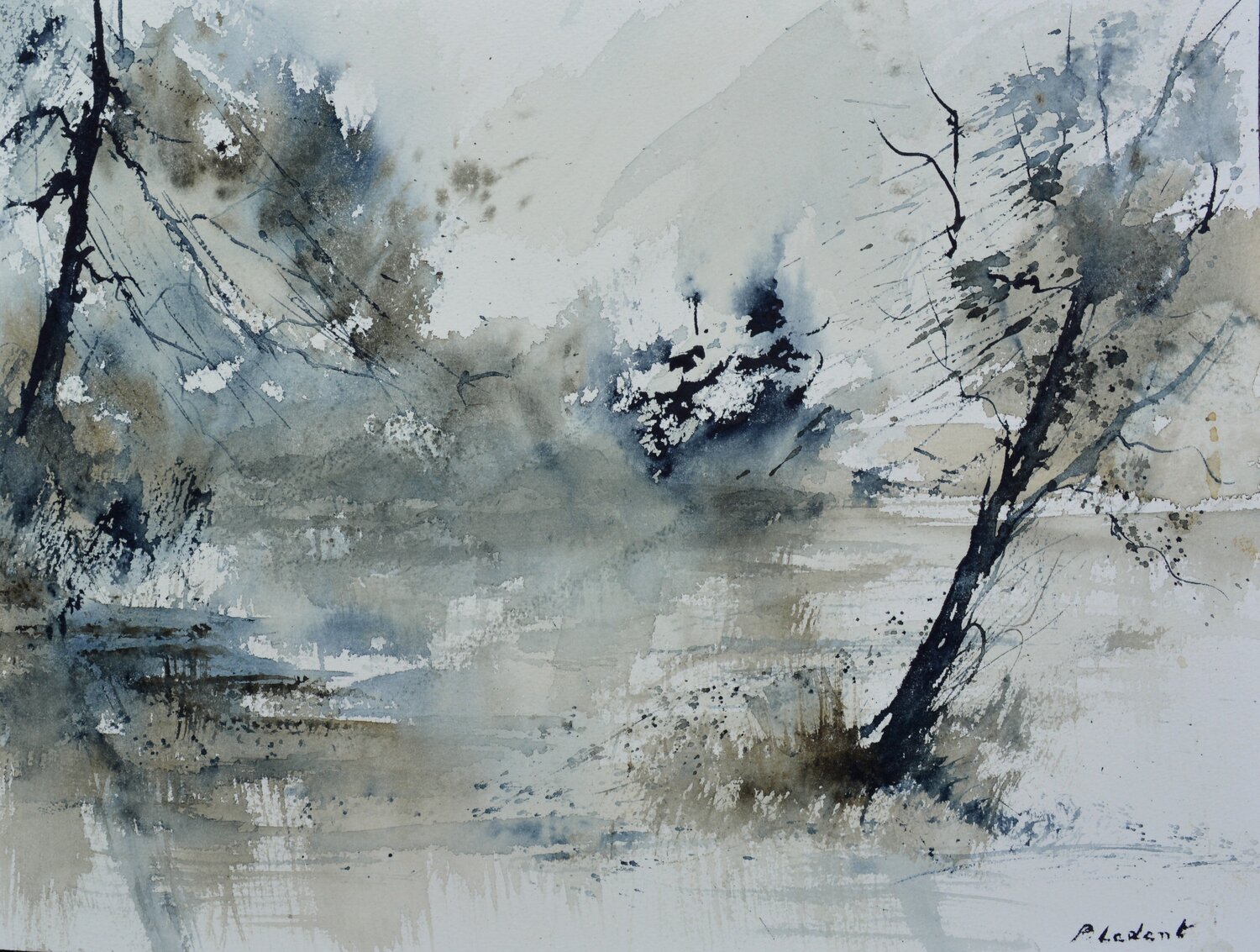 Natural Landscape     -watercolor Pol Ledent
