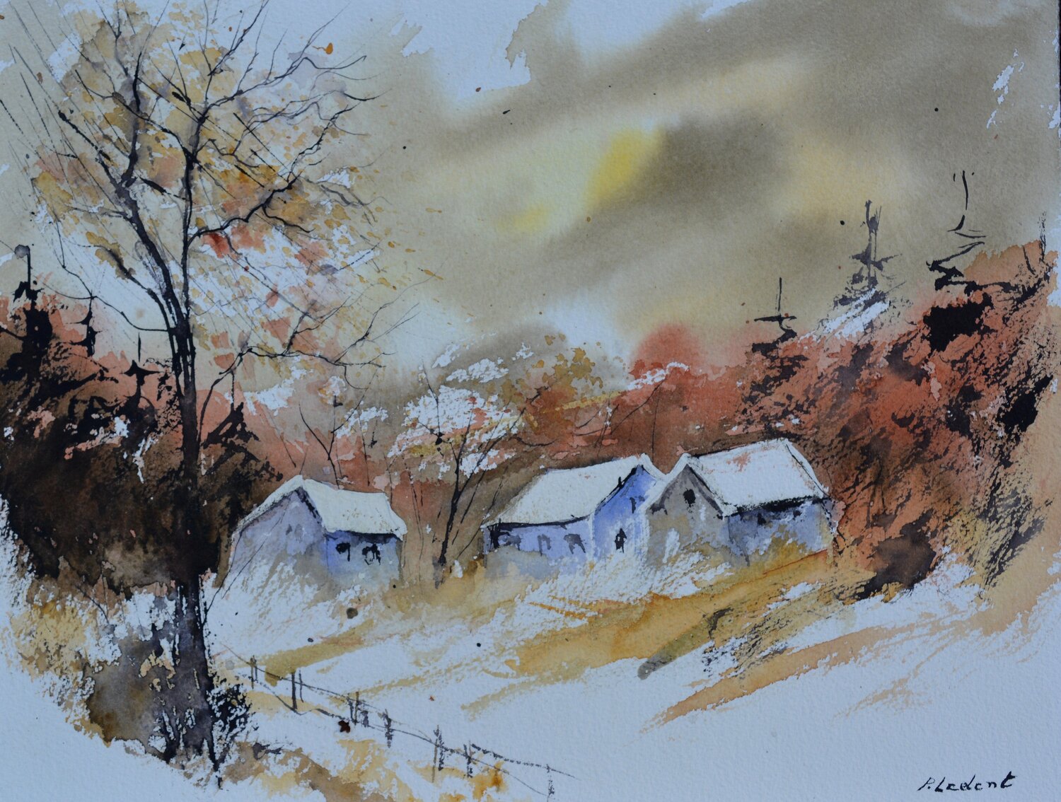 Winter 2022   -watercolor Pol Ledent