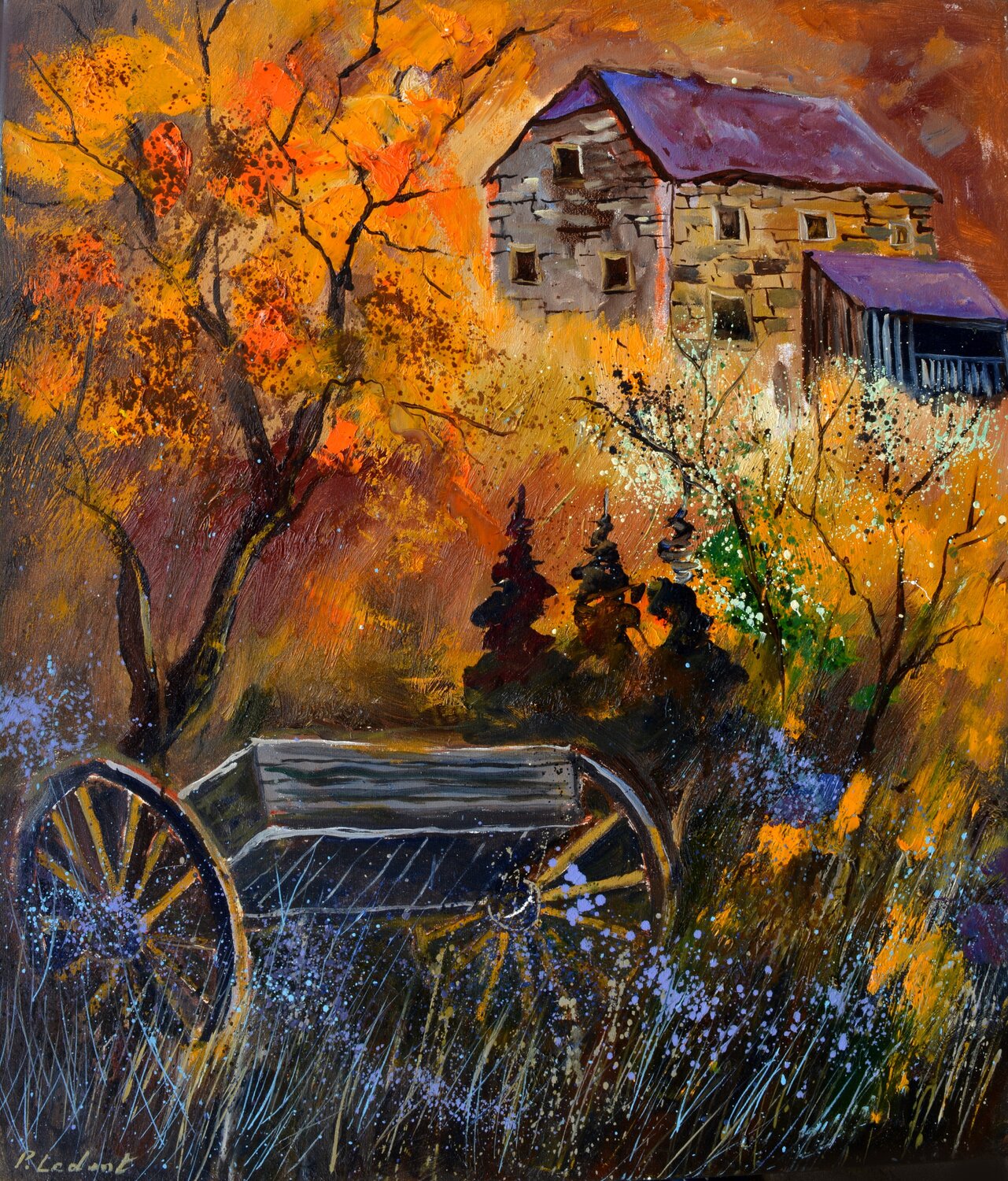 An old barrow waiting to go to  maketplace Pol Ledent
