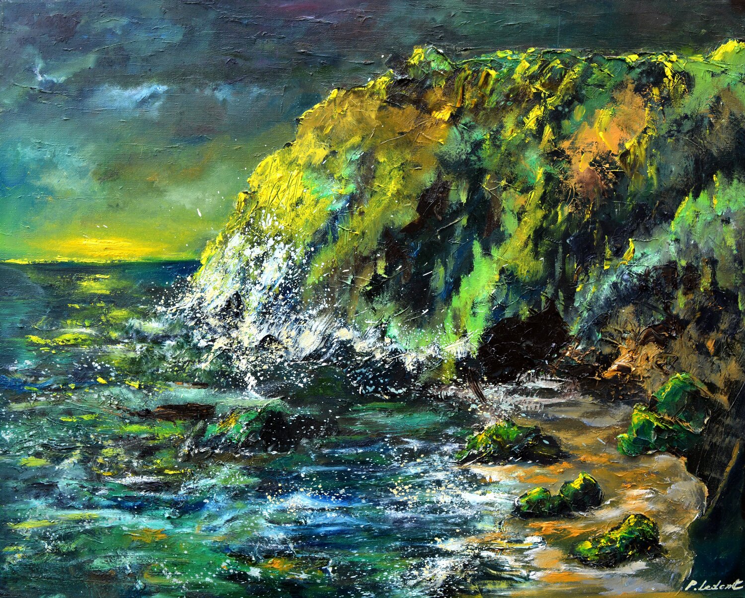 Seascape - Sunset - 108 Pol Ledent